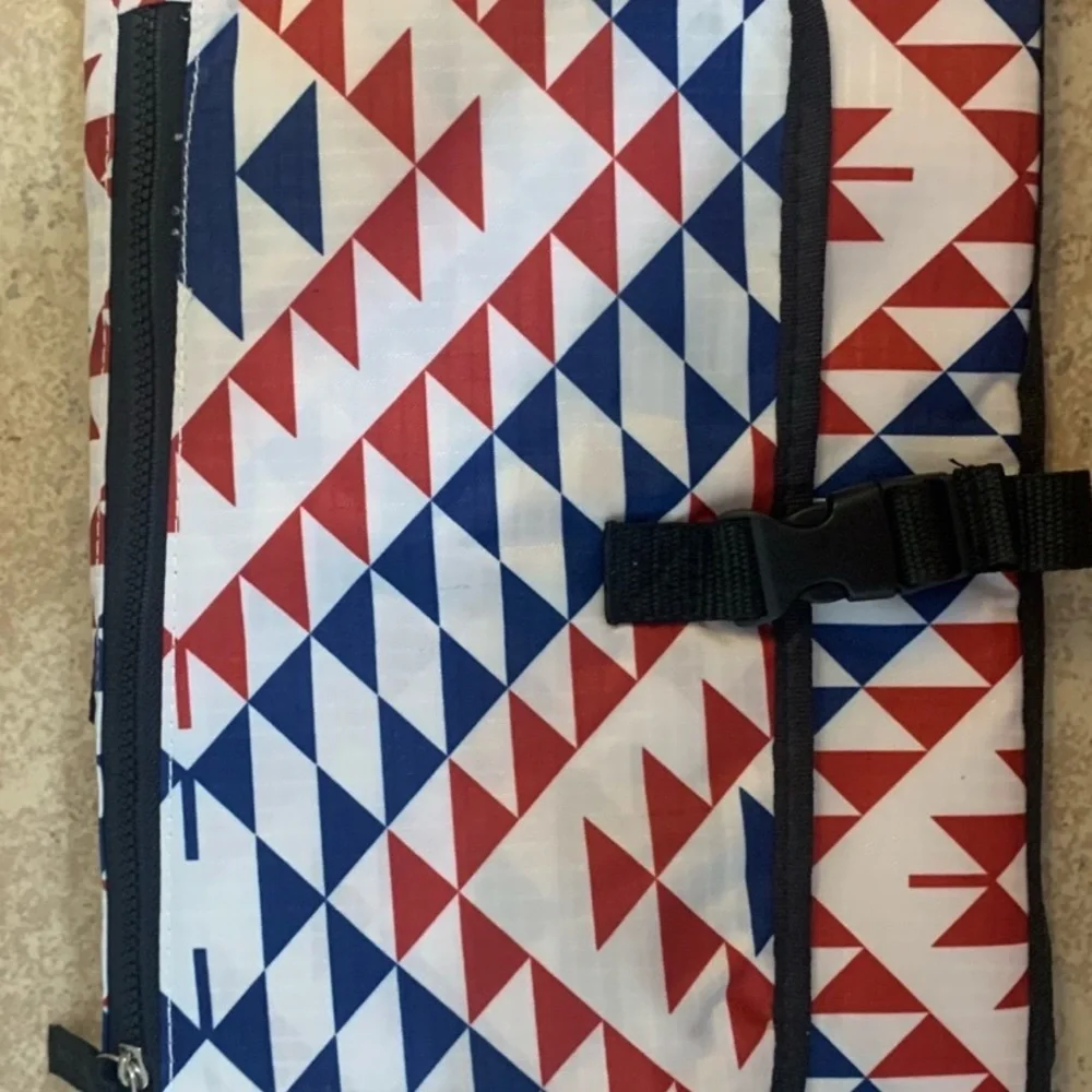New! Navy Blue, White and Red Baby Reusable Changing  Pad.  37.8 x 11.42 x 0.39
